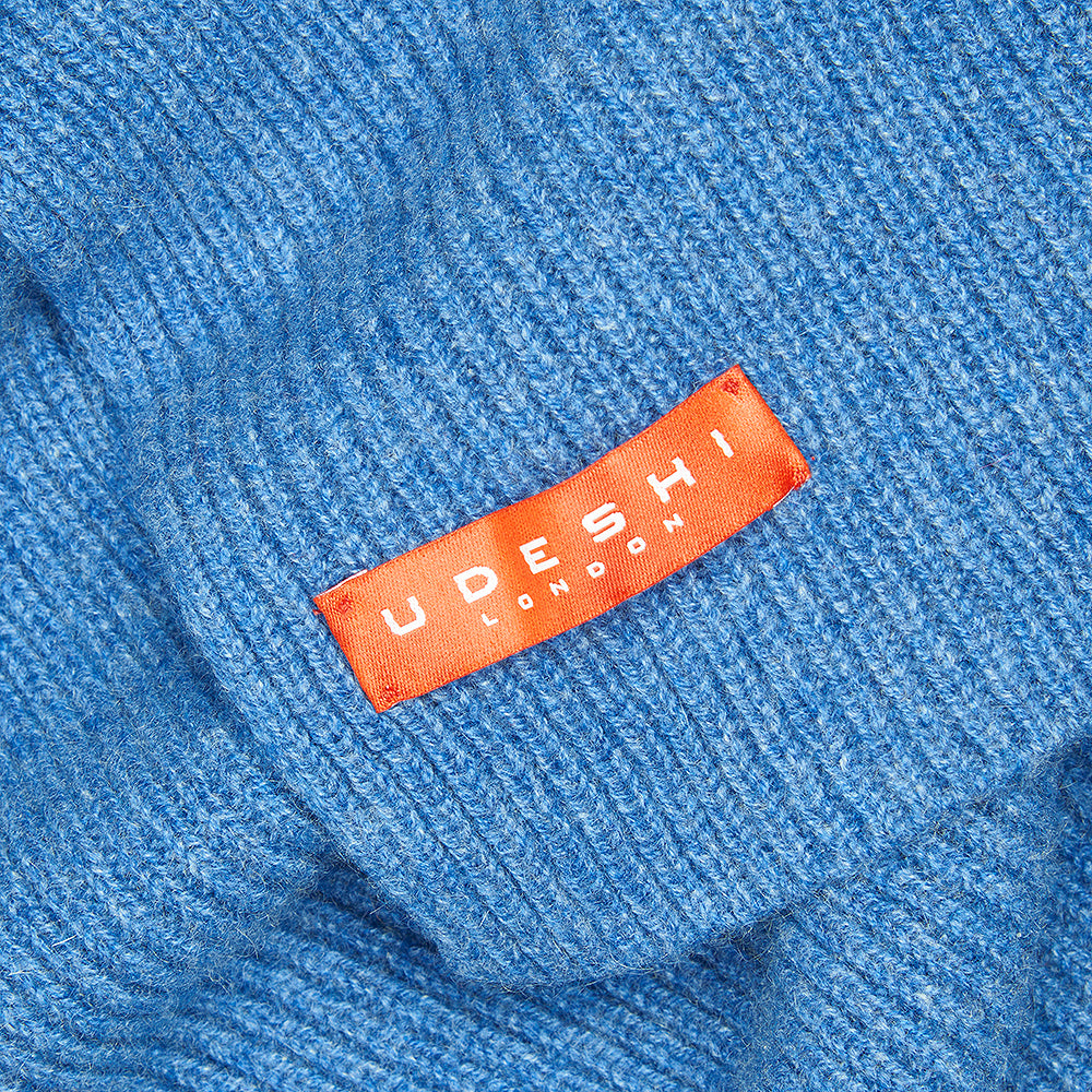 Cashmere Knit Scarf (Denim)