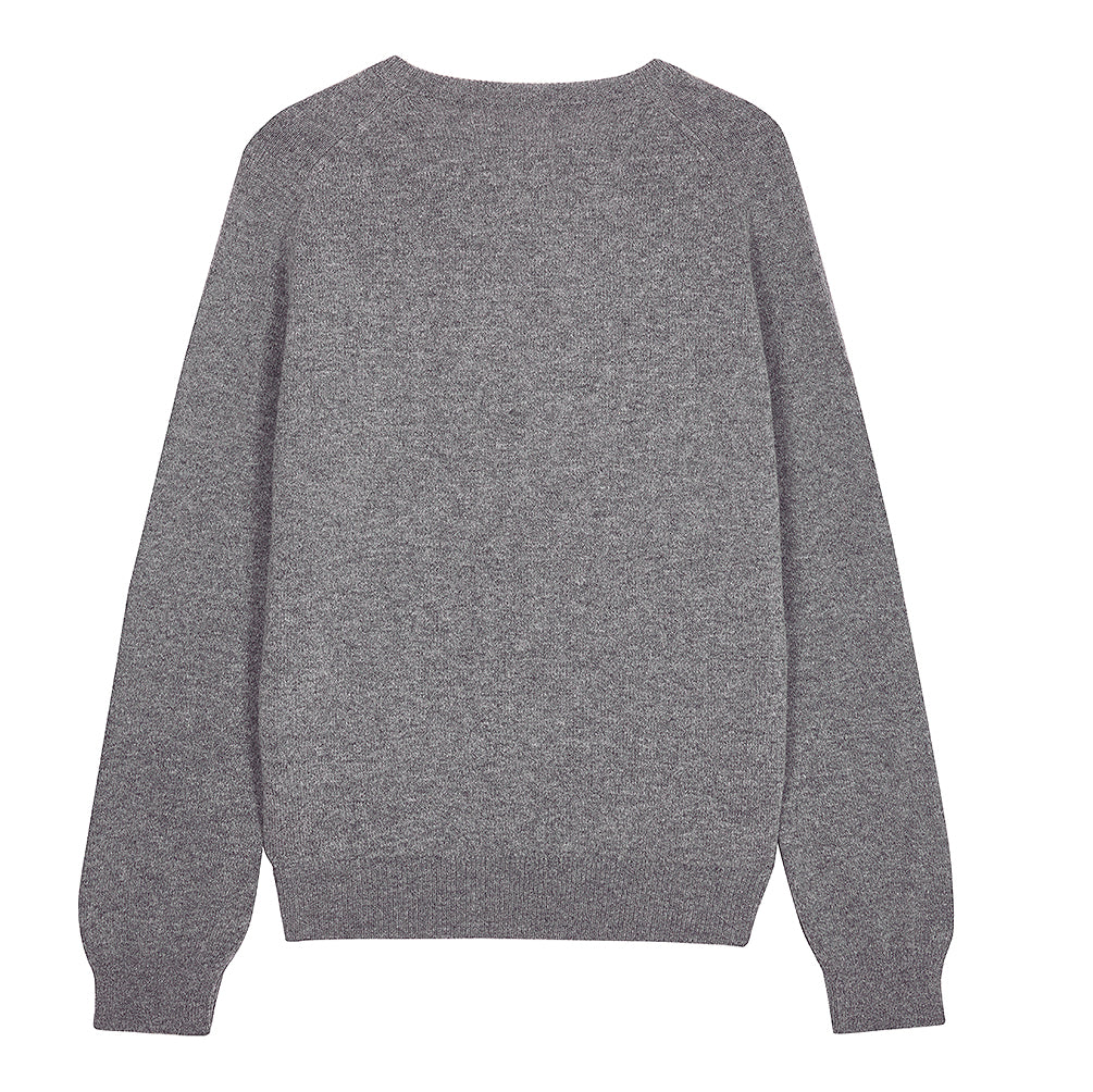 udeshi sweater gray grey lambswool scotland