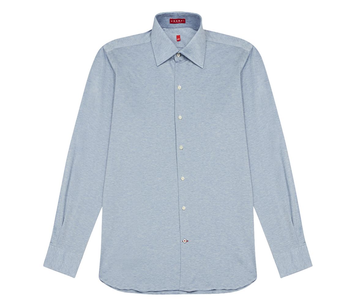 Italian Fine Knit Shirt Blue