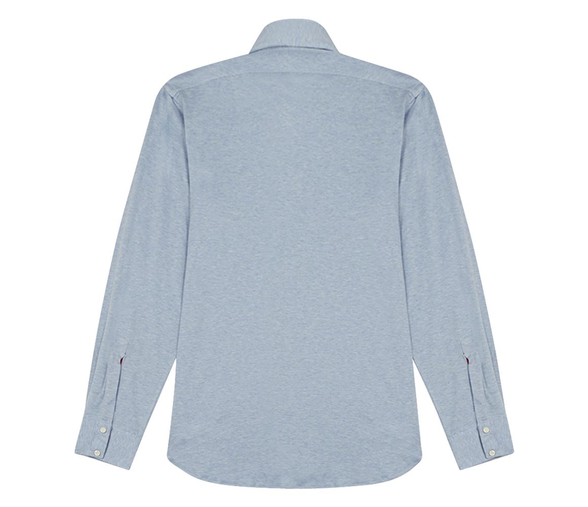Italian Fine Knit Shirt Blue