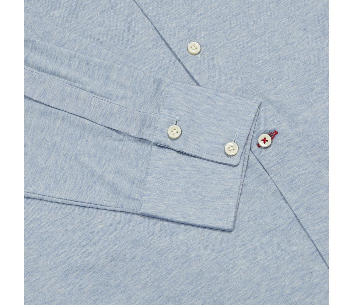 Italian Fine Knit Shirt Blue