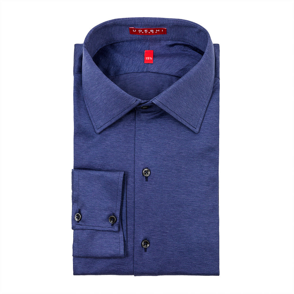 Italian Fine Knit Shirt Navy