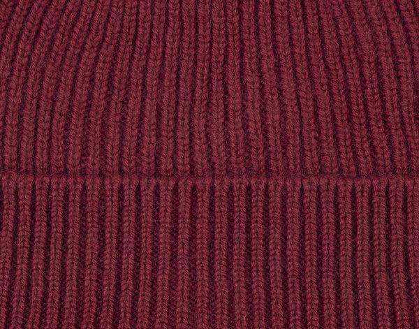 Cashmere Knit Beanie (Bordeaux)