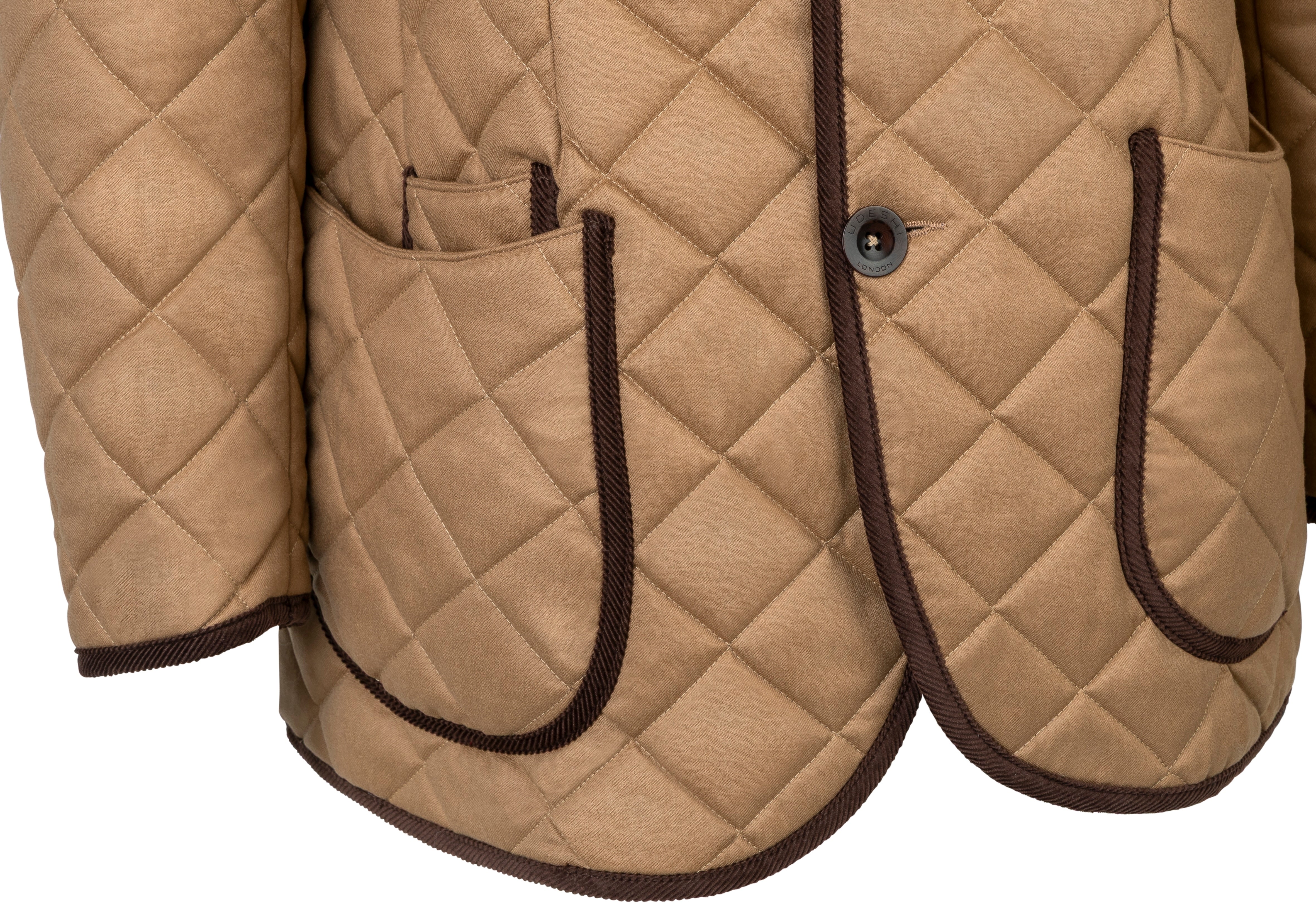 Quilted Wool Jacket Camel