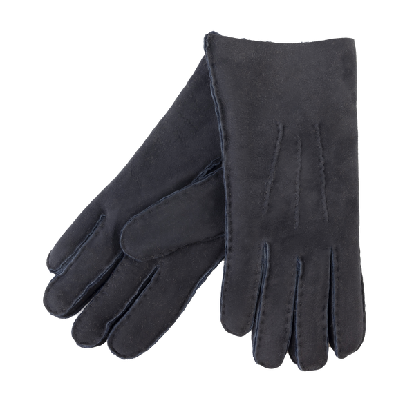 Shearling Gloves Navy