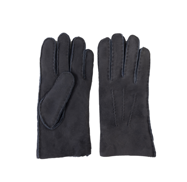 Shearling Gloves Navy