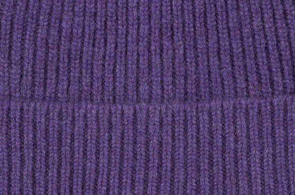 Cashmere Knit Beanie (Deep Purple)