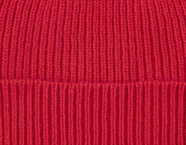 Cashmere Knit Beanie (Scarlet)