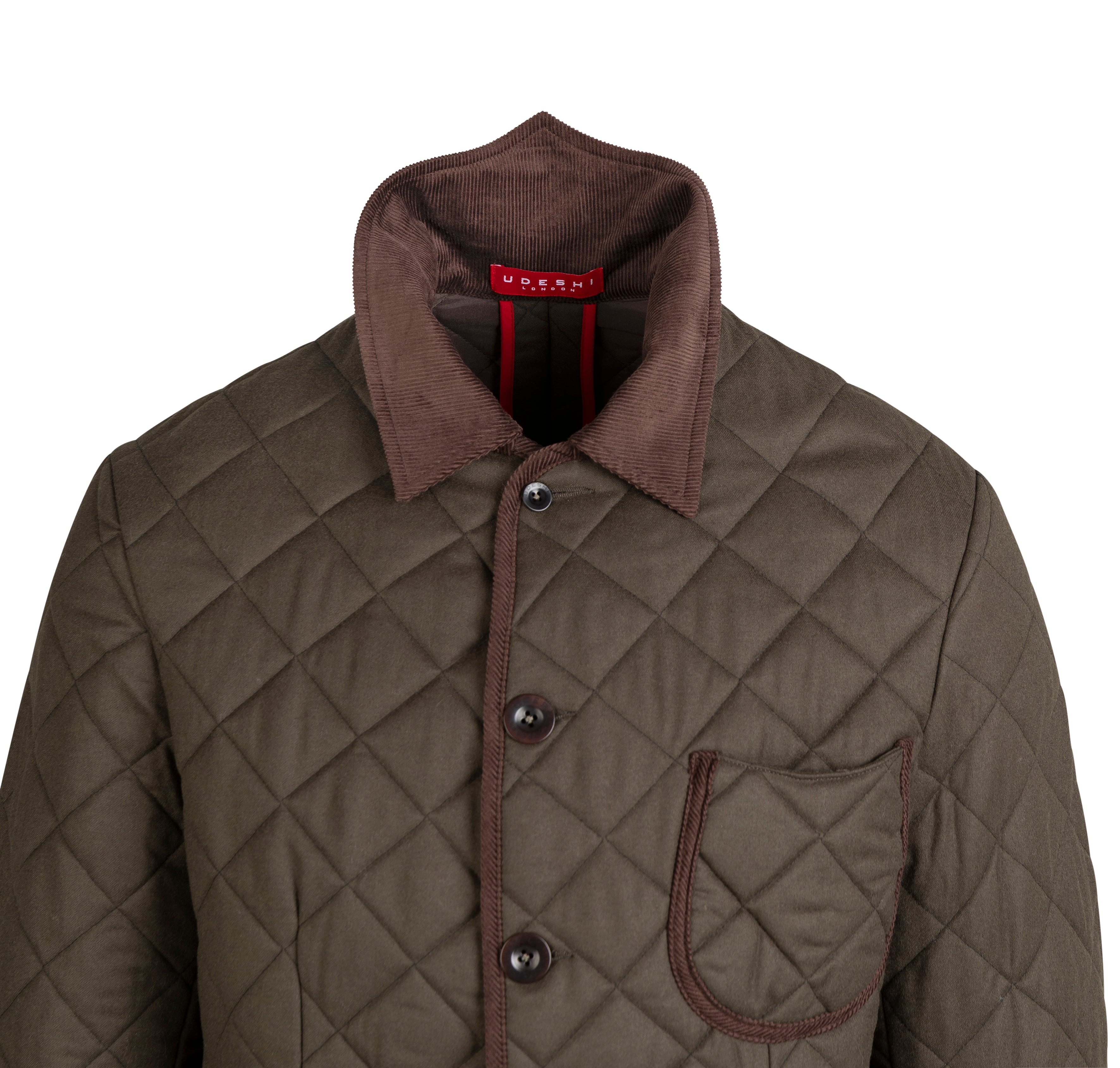 Quilted Wool Jacket Olive