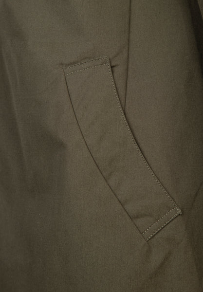 Olive Cotton Mac Coat