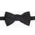 Moiré Repp Silk Bow Tie Black