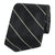 Single Stripe Mogador Silk Tie Black