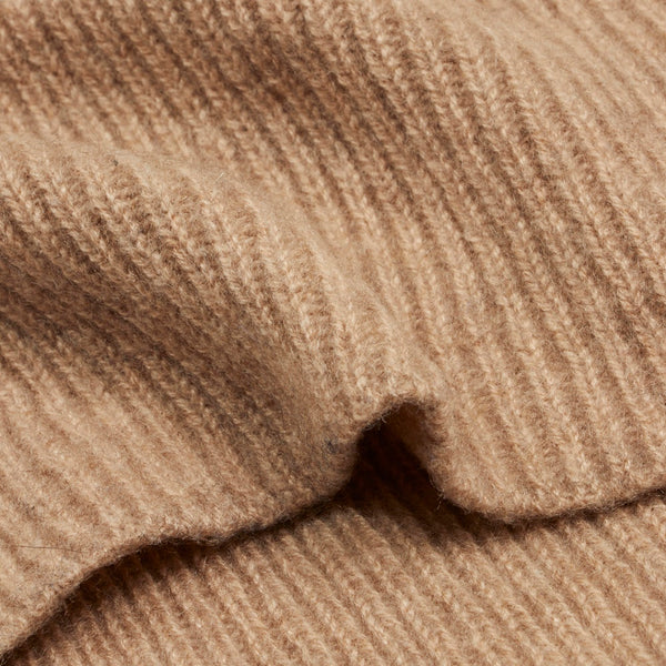 Cashmere Knit Scarf (Camel)