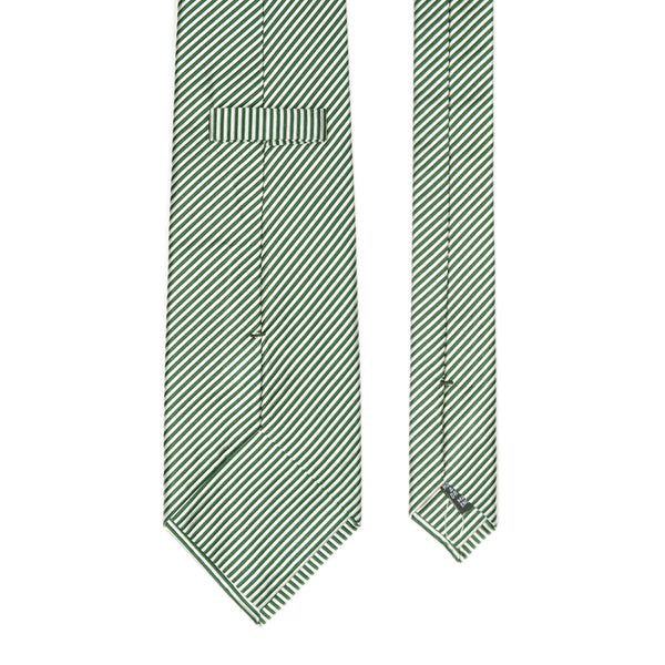 Bengal Stripe Silk Tie Green