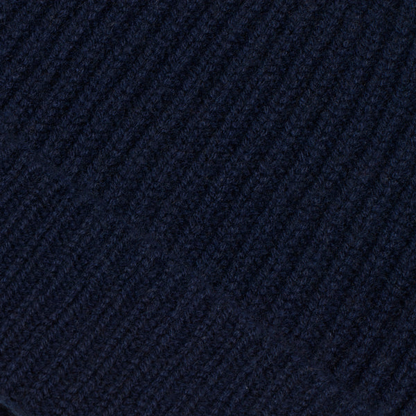 Cashmere Knit Beanie (Navy)