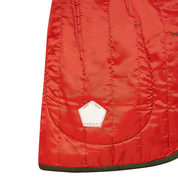 Quilted Water Repellent Coat Olive
