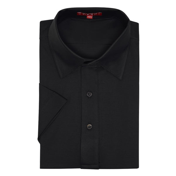 Italian Fine Knit Polo Shirt Black