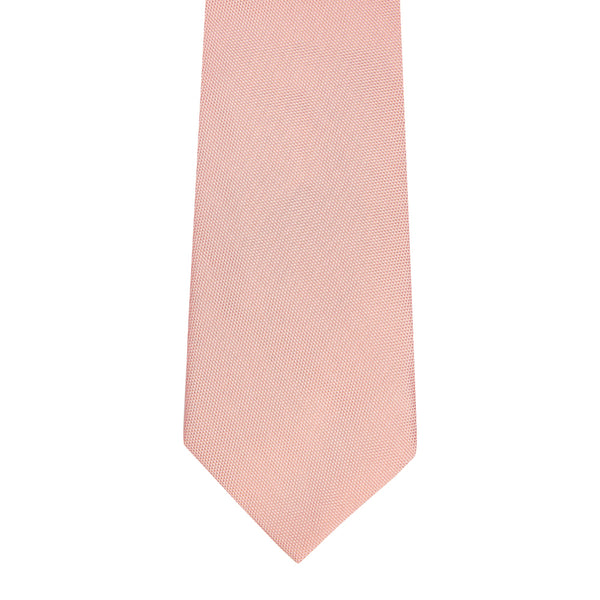 Plain Honeycomb Silk Tie Pink