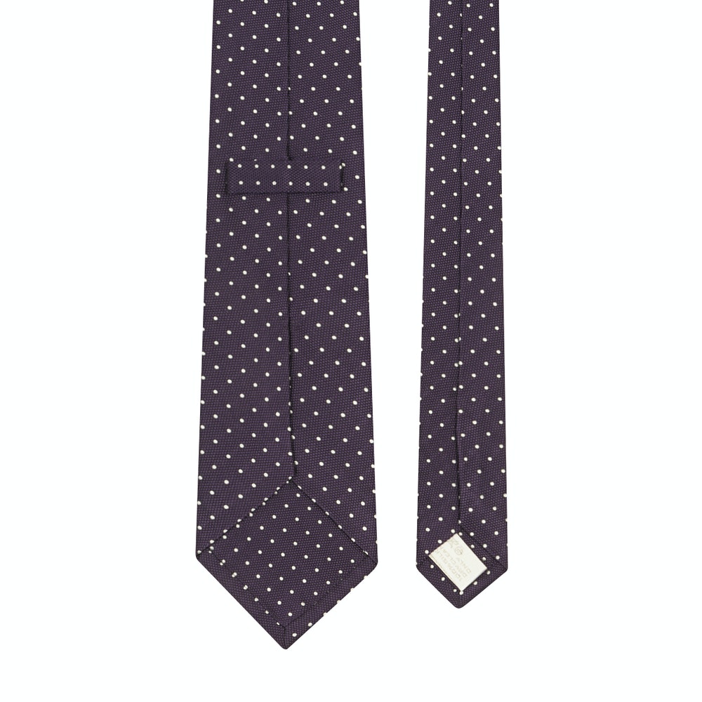 Honeycomb Dot Silk Tie Purple | UDESHI
