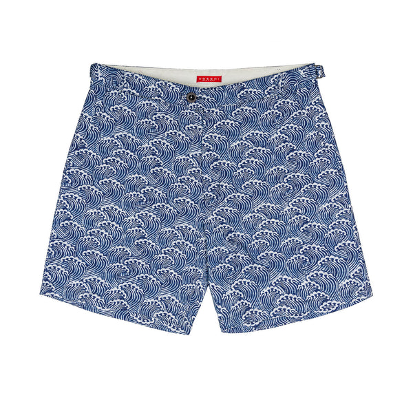 Japanese Wave Print Shorts
