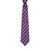 Double Stripe Mogador Silk Tie Purple